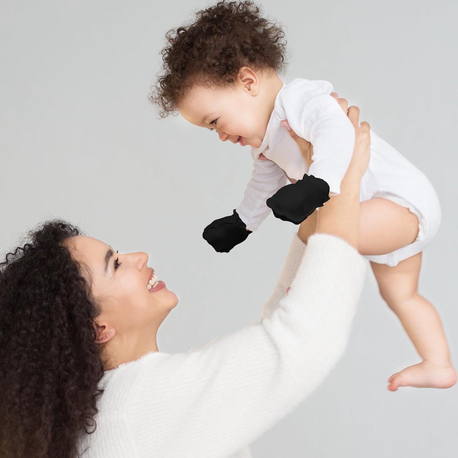 9 Pares Manoplas Bebé Algodón Sin Rasguños 0-6 Meses