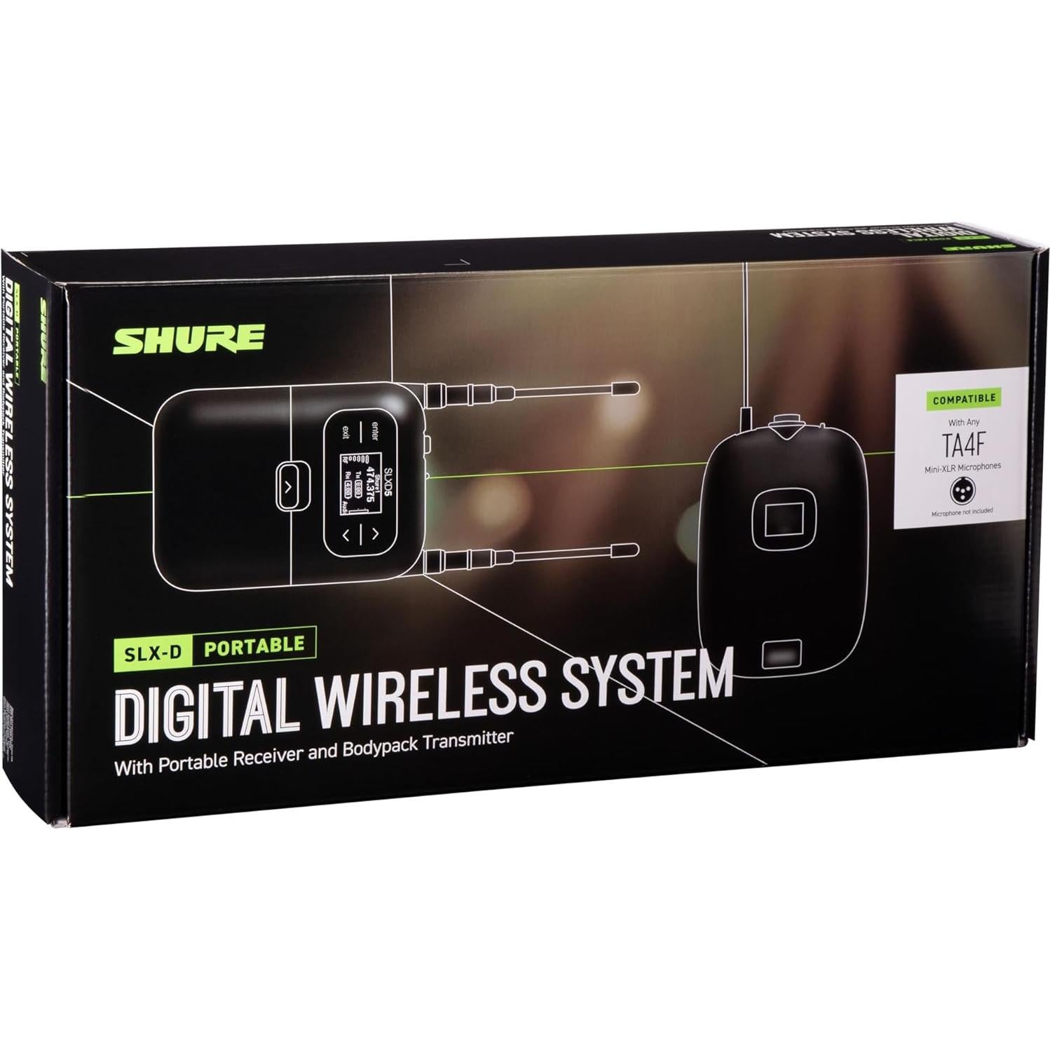 Sistema Inalámbrico Digital Shure SLXD15 - Transmisor SLXD1 y Receptor SLXD5