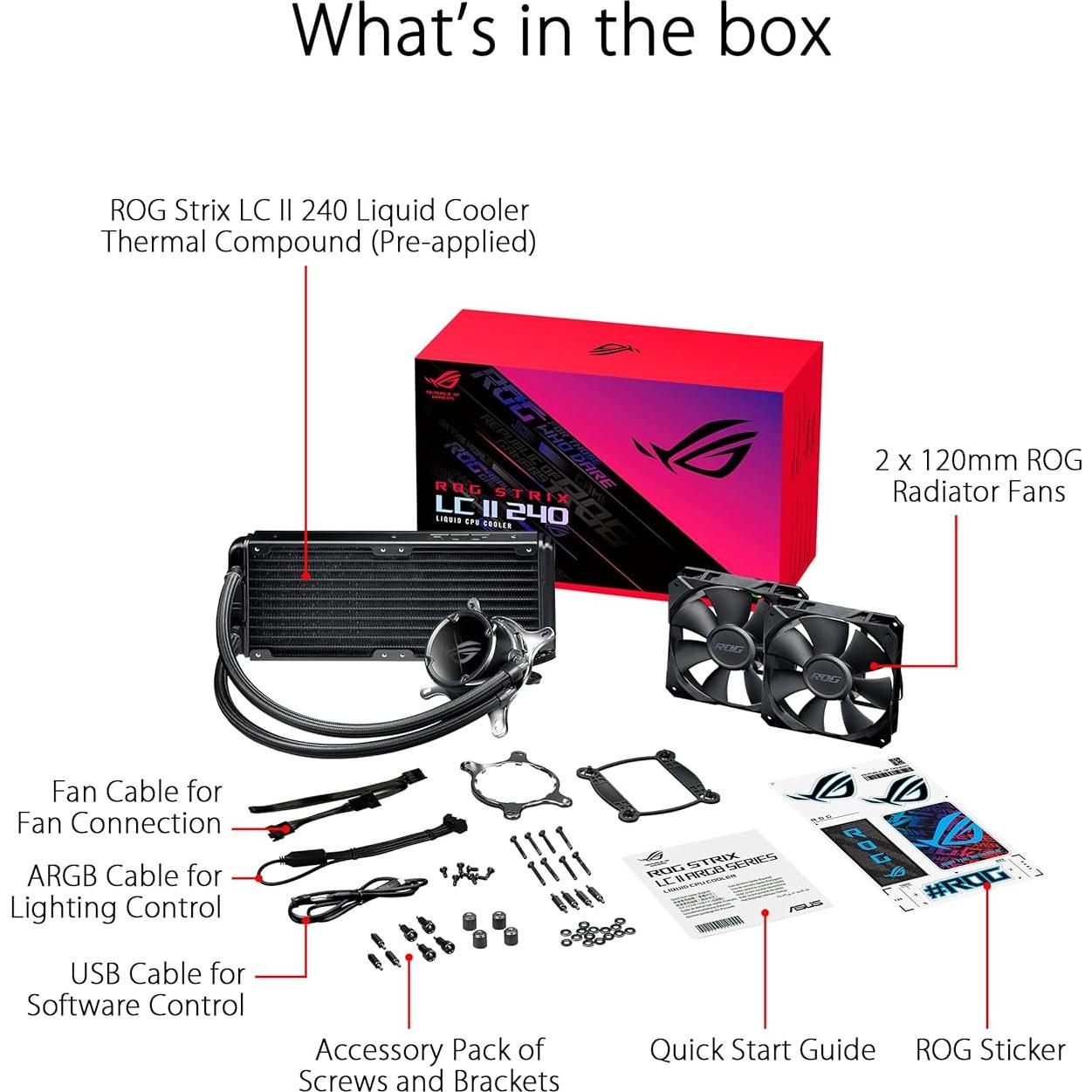 Enfriador de CPU Líquido ASUS ROG Strix LC II 240mm AIO RGB