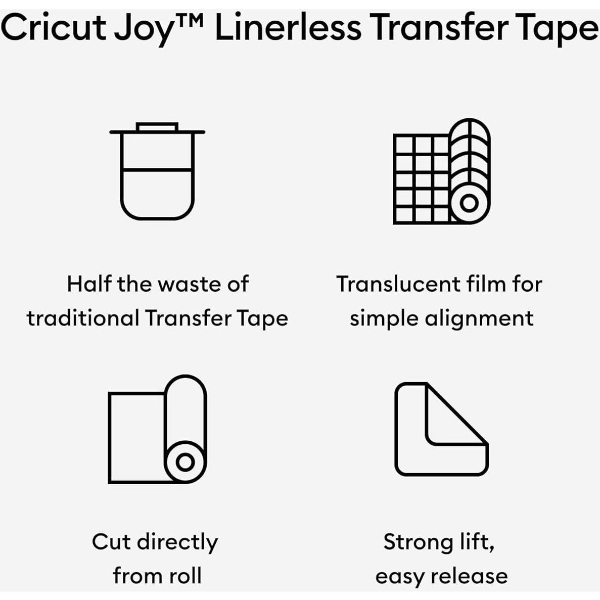Cinta de Transferencia Sin Forro Cricut Joy 13.9 cm x 3.04 m