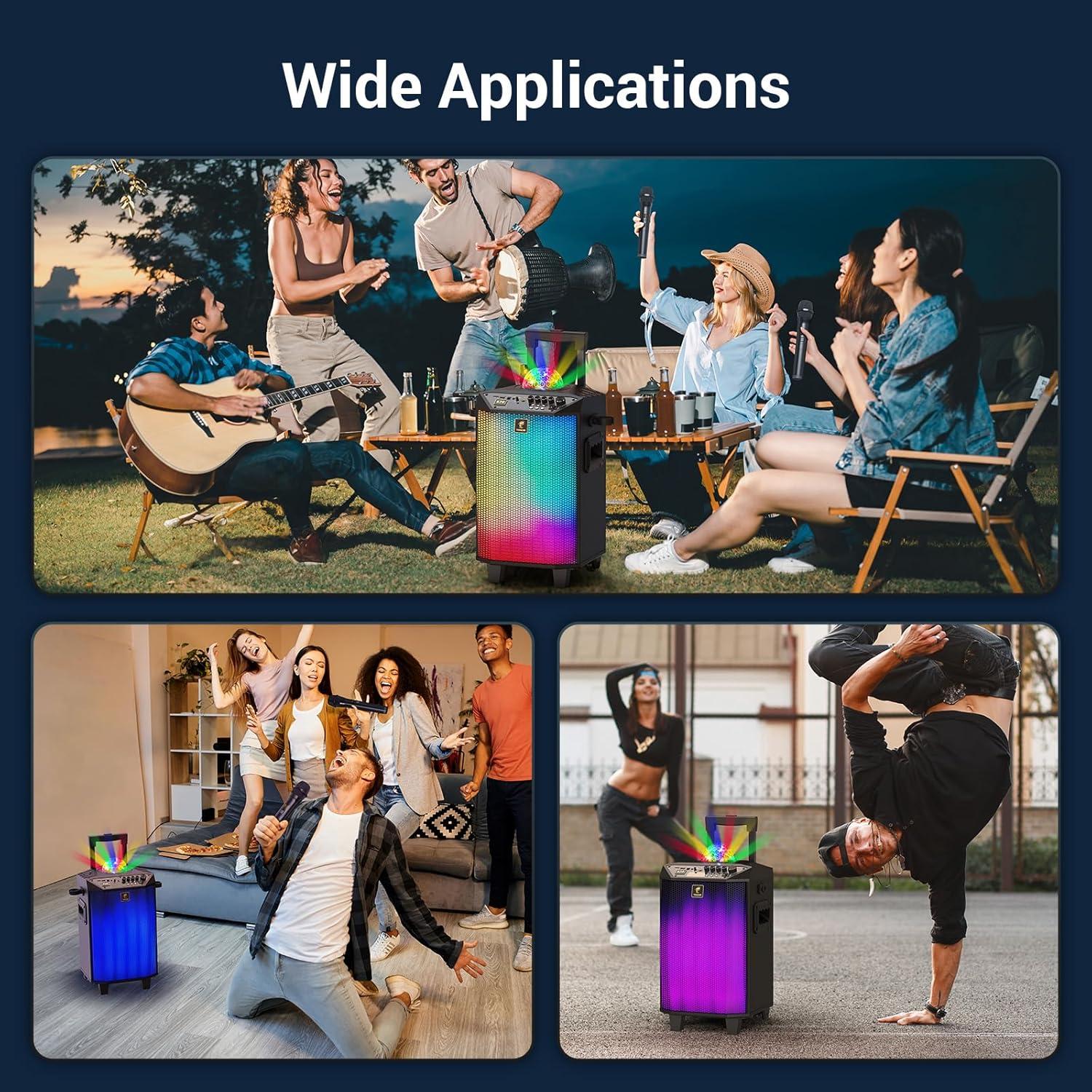 Máquina de Karaoke Portátil TONOR K20 con 2 Micrófonos