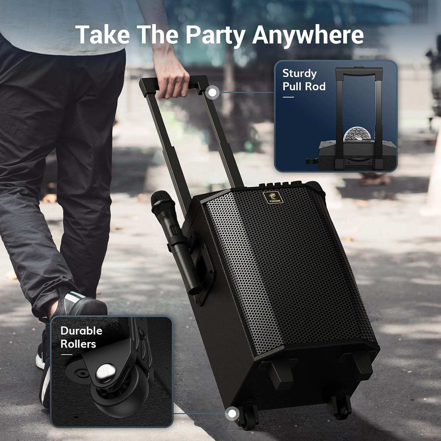 Máquina de Karaoke Portátil TONOR K20 con 2 Micrófonos