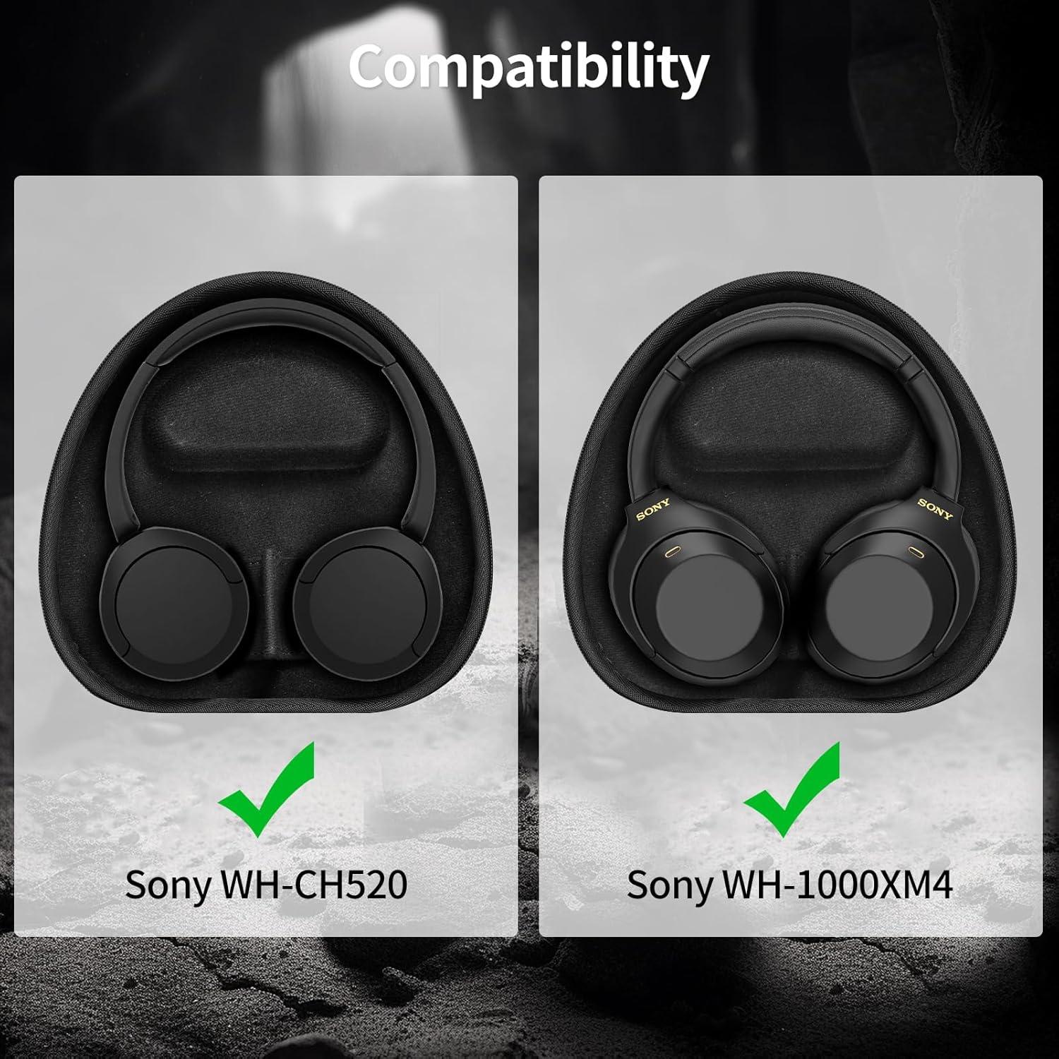 Funda Dura Fintie para Auriculares Sony WH-CH520/WH-1000XM4 Negra
