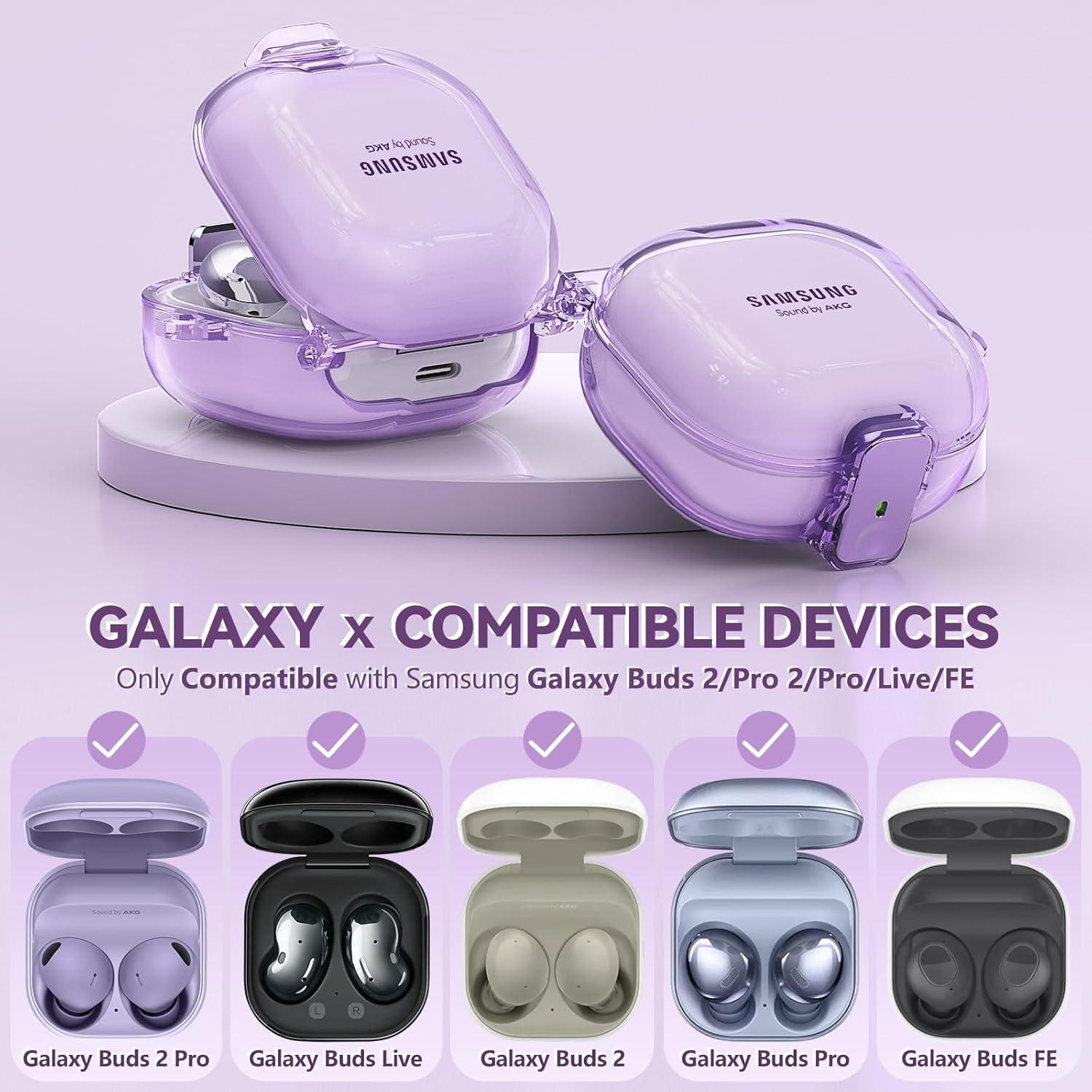 Funda Protectora Inesore para Galaxy Buds FE/2/Pro/Live - Púrpura