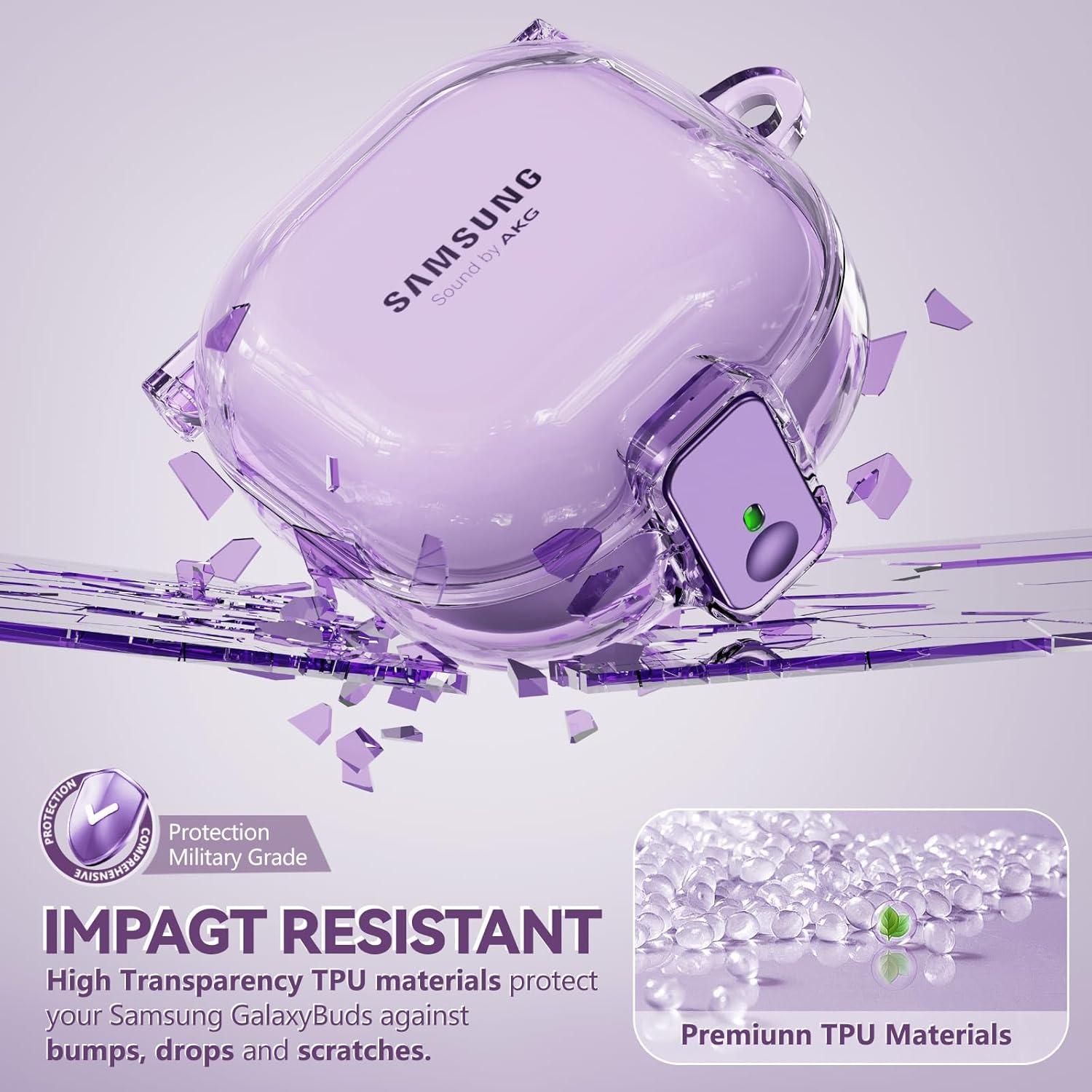 Funda Protectora Inesore para Galaxy Buds FE/2/Pro/Live - Púrpura