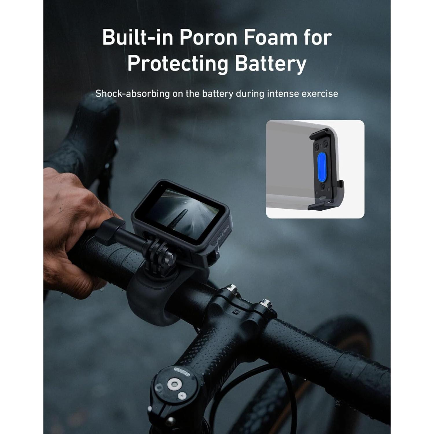 Cubierta de Batería TELESIN para GoPro Hero 9-13 Resistente