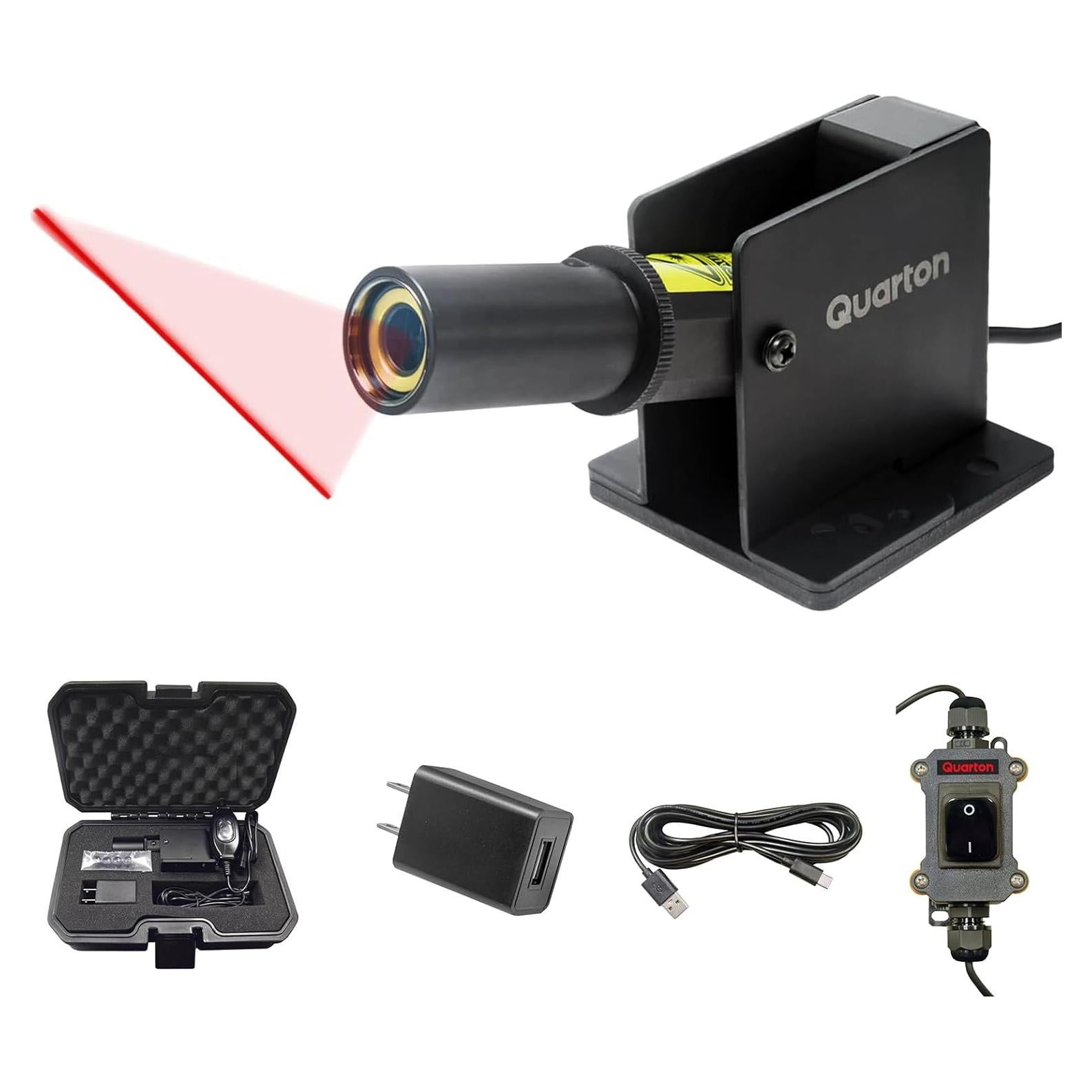 Nivel Láser ML-100 Quarton Línea Roja 30.48m Impermeable