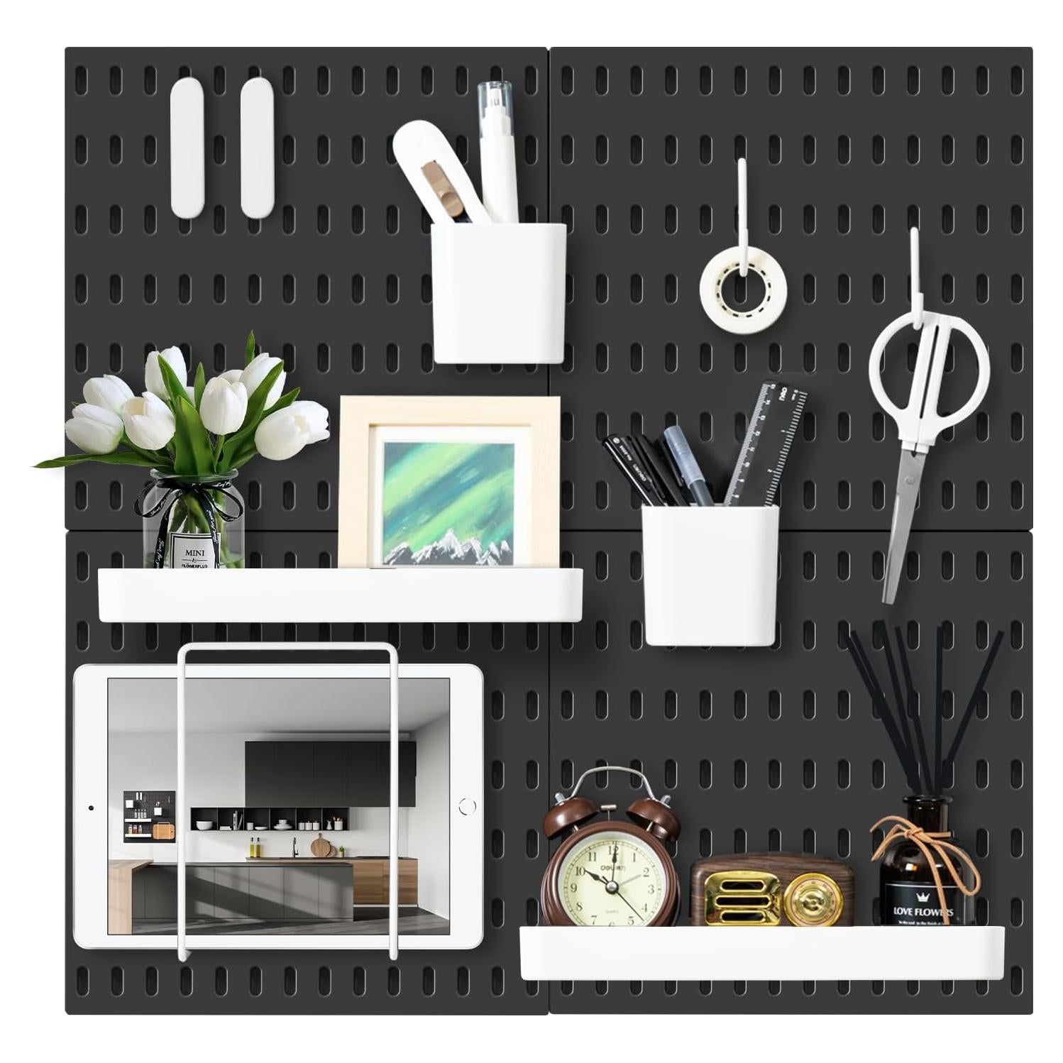 Kit Organizador de Pared VUSIGN 4 Piezas 56x56cm Negro