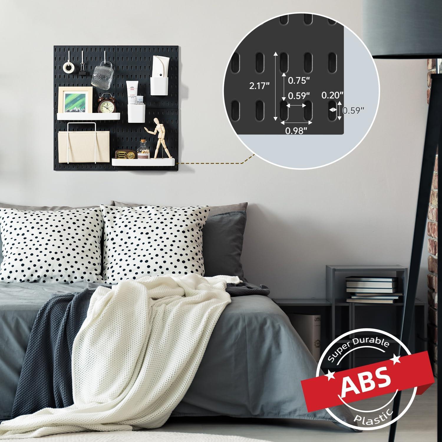 Kit Organizador de Pared VUSIGN 4 Piezas 56x56cm Negro