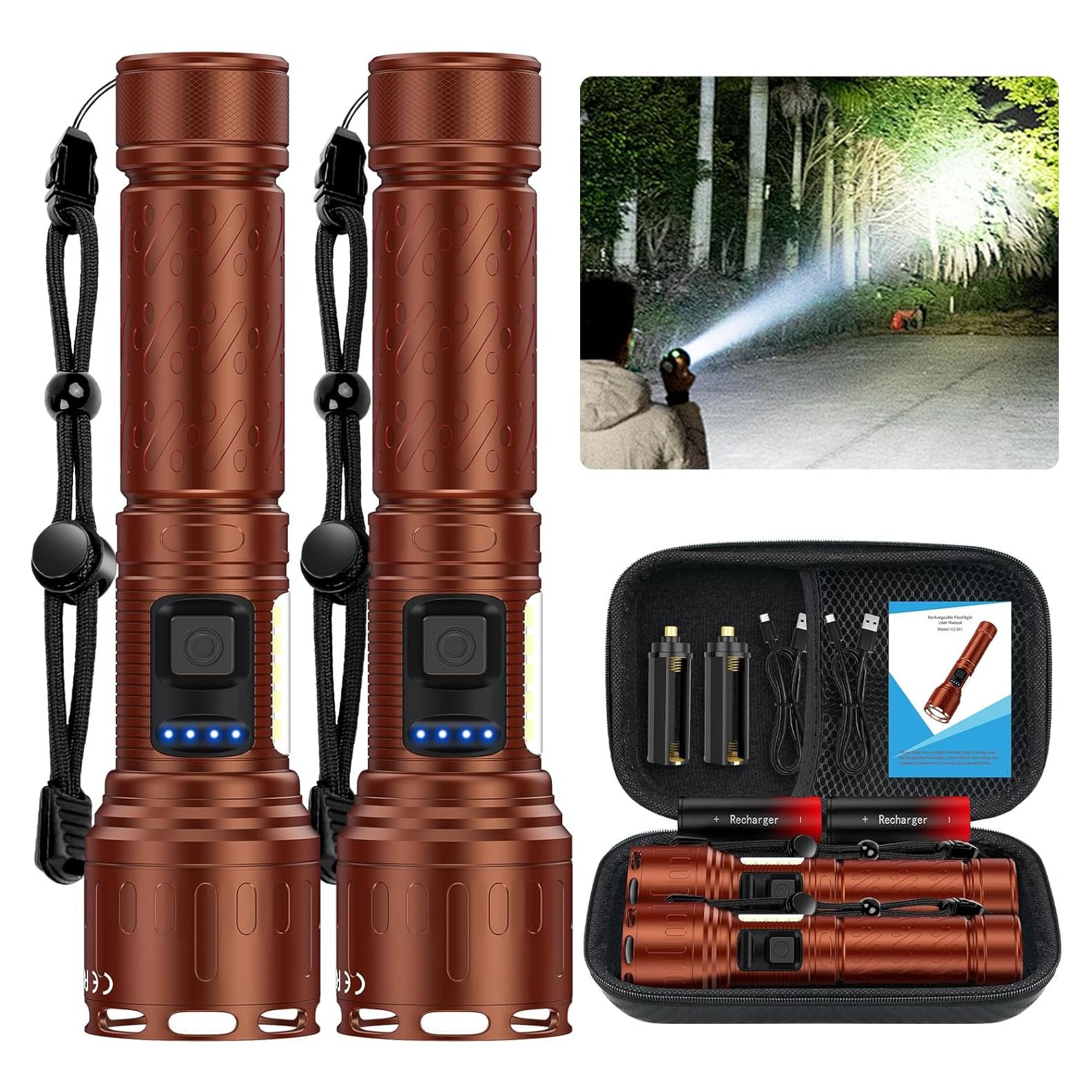 Linterna LED Recargable Banral K-2303-B 8 Modos 5000mAh