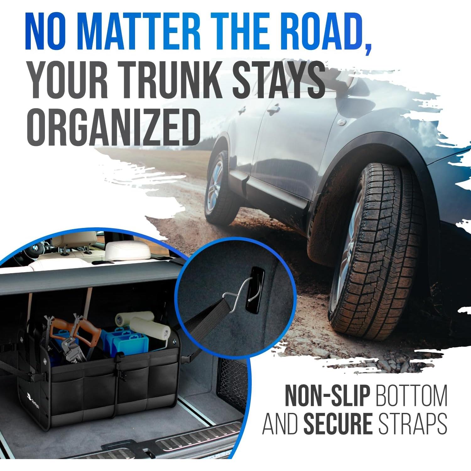 Organizador de Maletero Starling's Grande Negro Plegable 6.8L