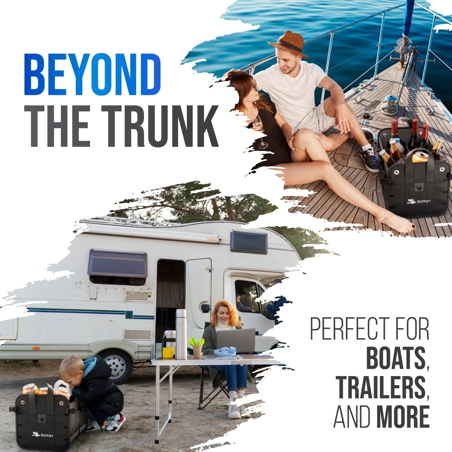 Organizador de Maletero Starling's Grande Negro Plegable 6.8L