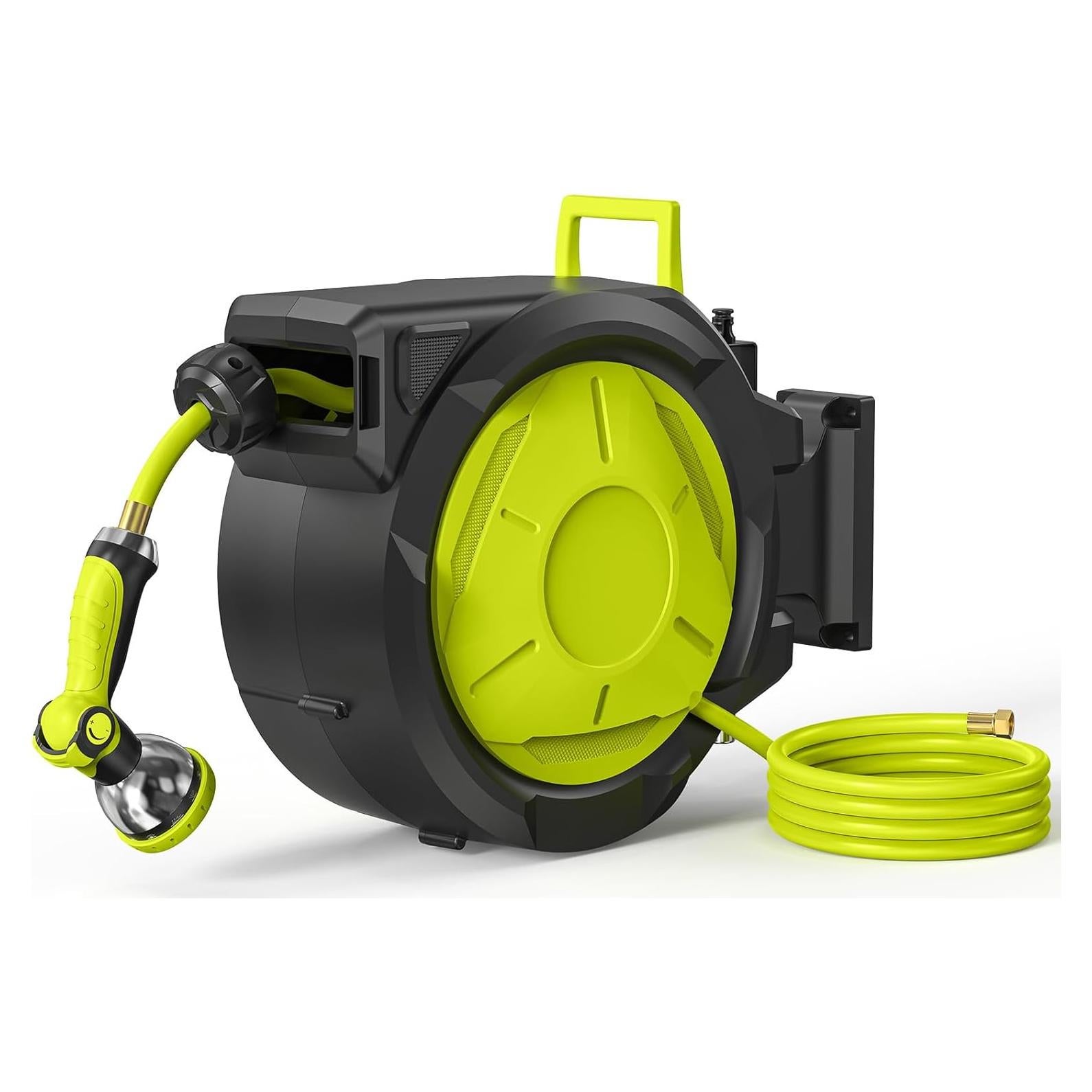 Carrete de Manguera de Jardín LUCKPRO 15.24m Retráctil Pared