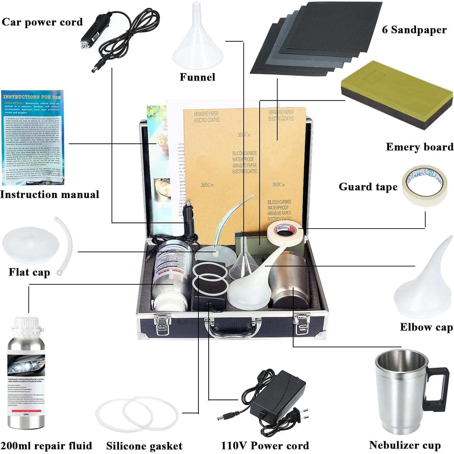 Líquido de Restauración de Faros Pmbqifay 200ml - Recarga