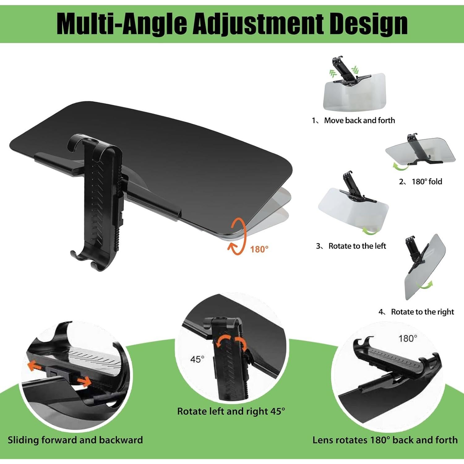 Extensor de Visera Solar GQLHYD para Auto, Polarizado HD