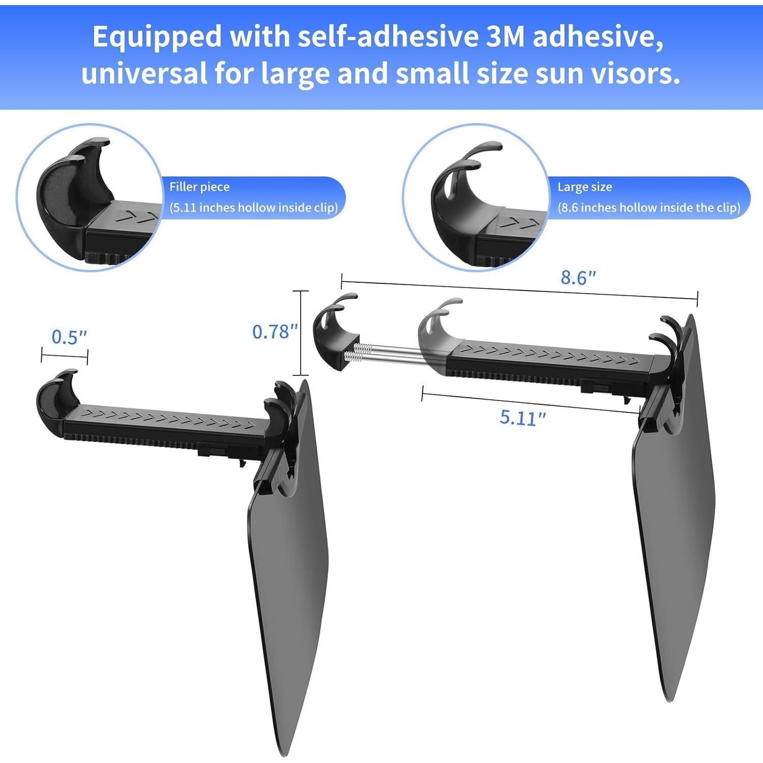 Extensor de Visera Solar GQLHYD ZYB-2S UV400 Ajustable