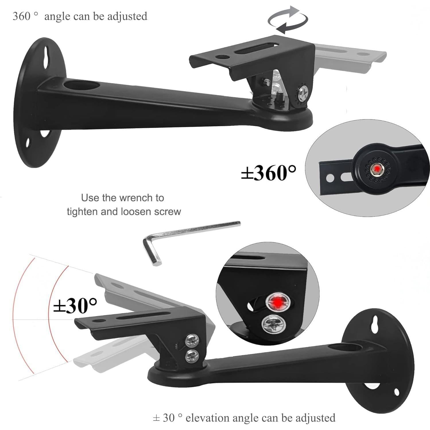 Soporte de Pared para Proyector 2-Be-Best Ajustable 360° Negro