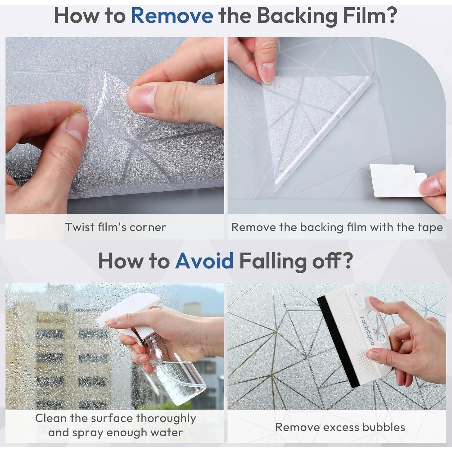 Película de Privacidad Rabbitgoo 44.5x200 cm Vinilo Esmerilado