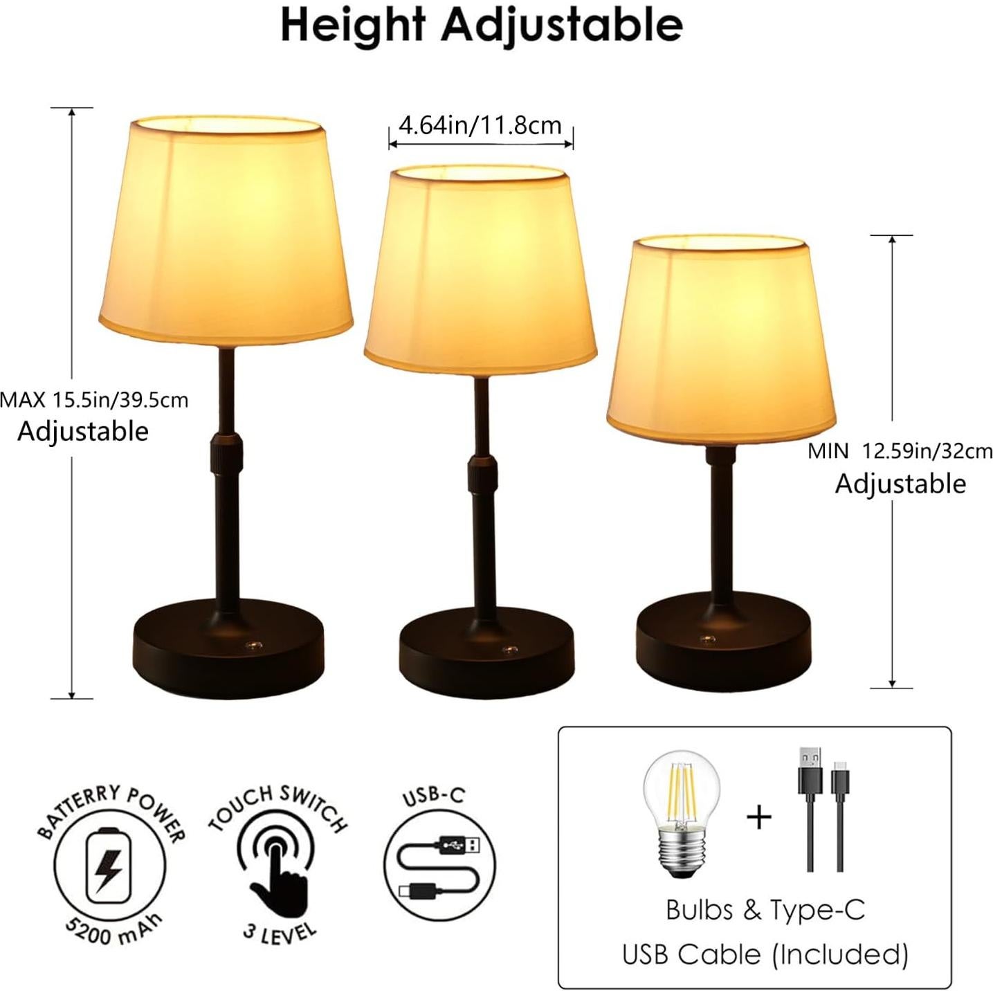 Lámpara Recargable USB TD003 para Dormitorio y Sala de Estar