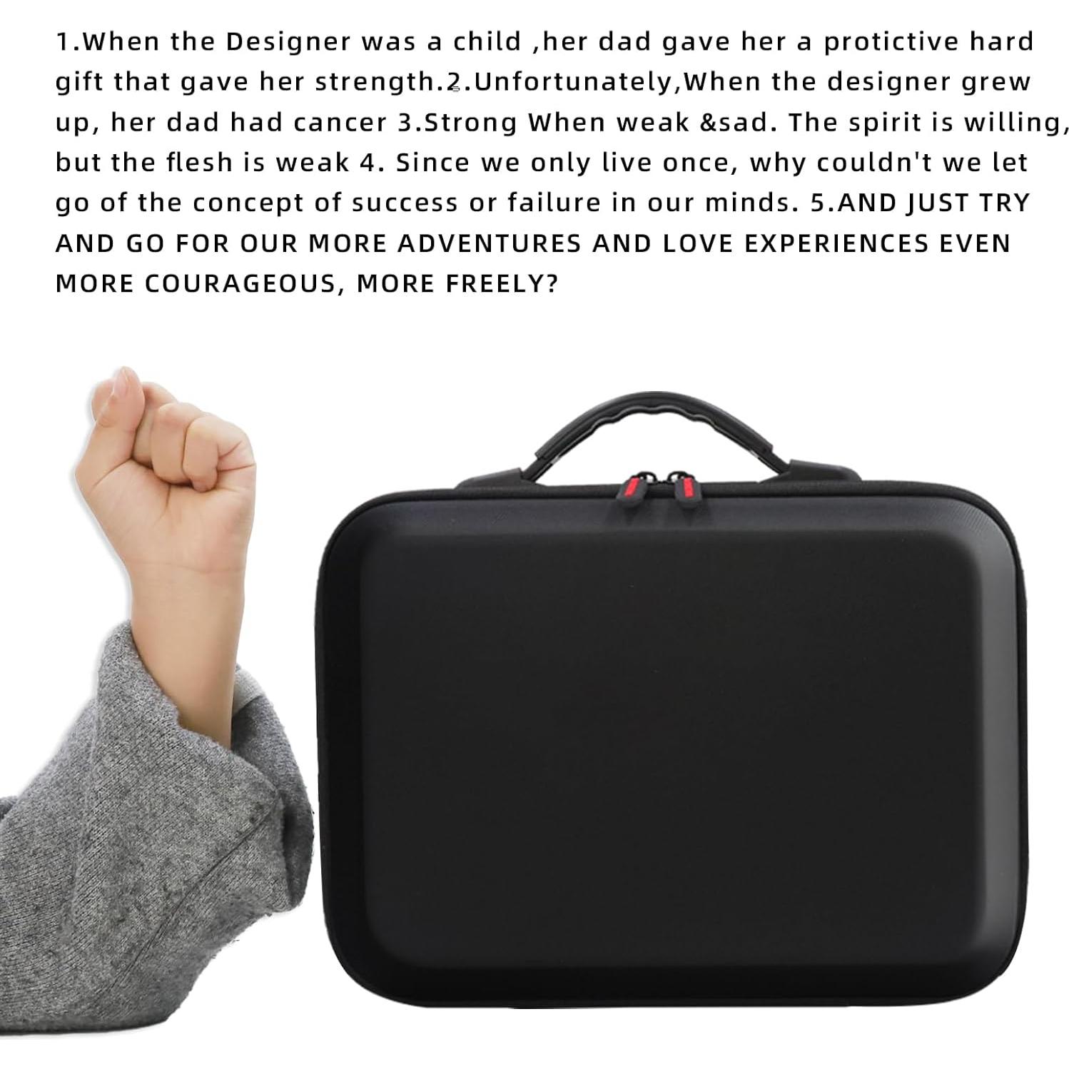 Father&I Drone Flip RC2 RCN3 Combo Accessories Only (Carry-ing) Protective Protector Case Carrier Box Hard Storage Bag Holder for DJI Flip Crossbody & Two Way Zipper, Black (NOT Silicone)