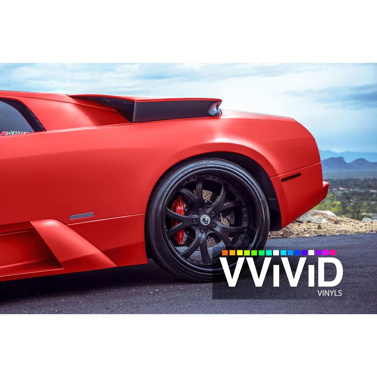 Vinilo Envoltura Coche VViViD Rojo Satinado 0.3m x 1.5m