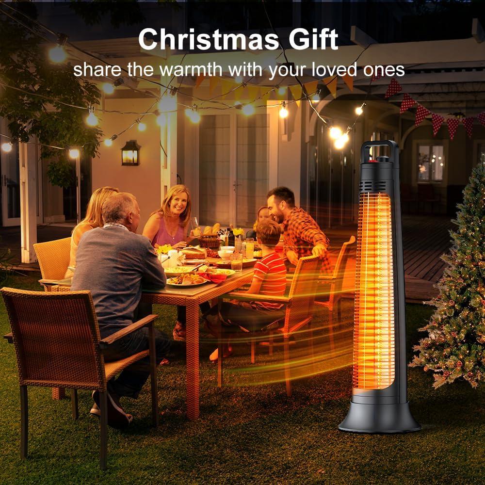 Calentador Eléctrico Portátil FLOWBREEZE 1200W Oscilante 60°