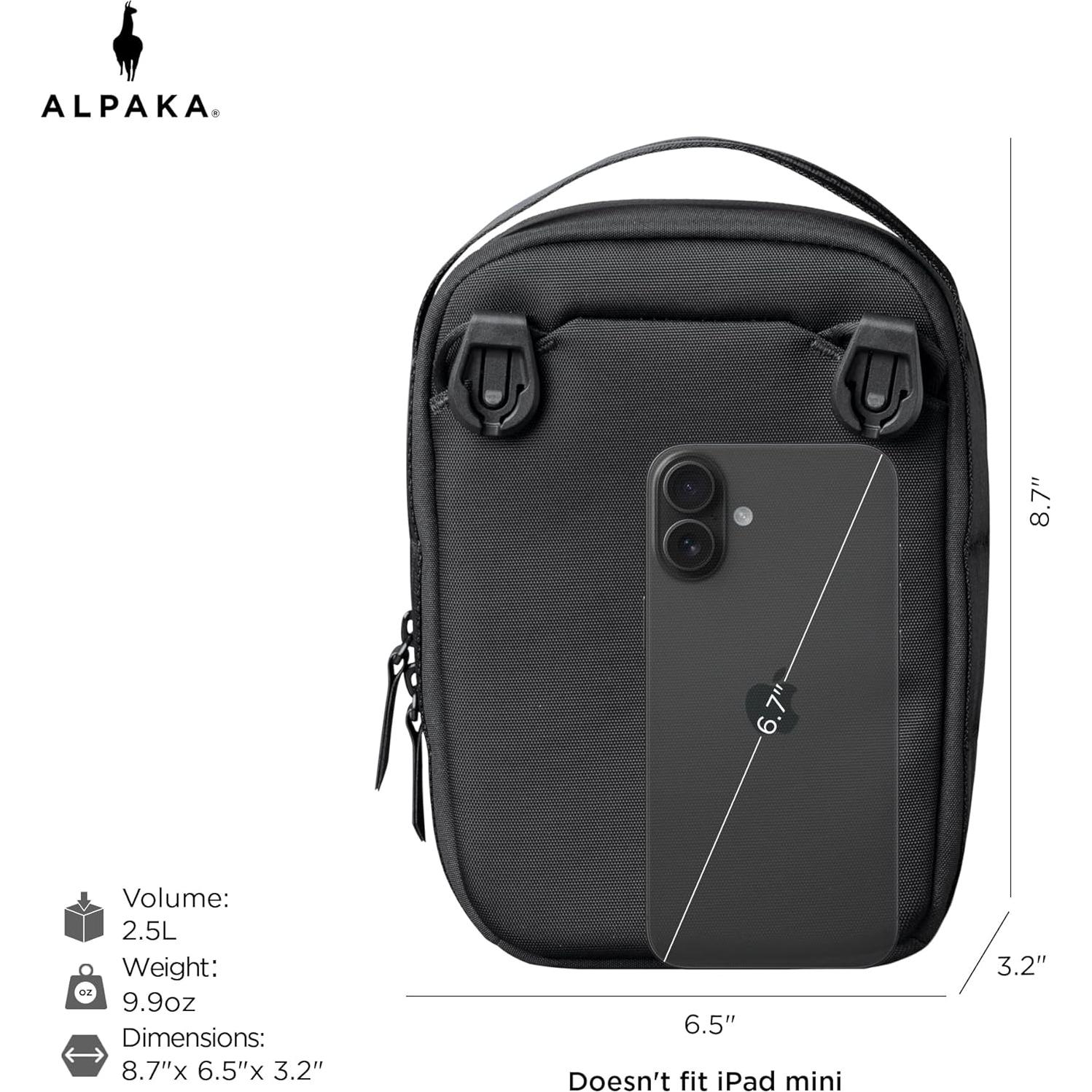Bolsa Cruzada ALPAKA Metro Sling V2 con Bloqueo RFID - Negro