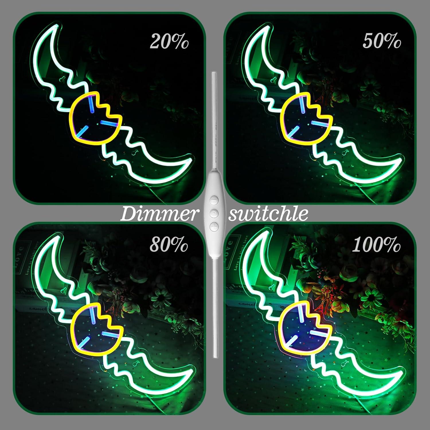 Letrero Neón Warglaive de Azzinoth NAIYISI 42.9x16 cm USB