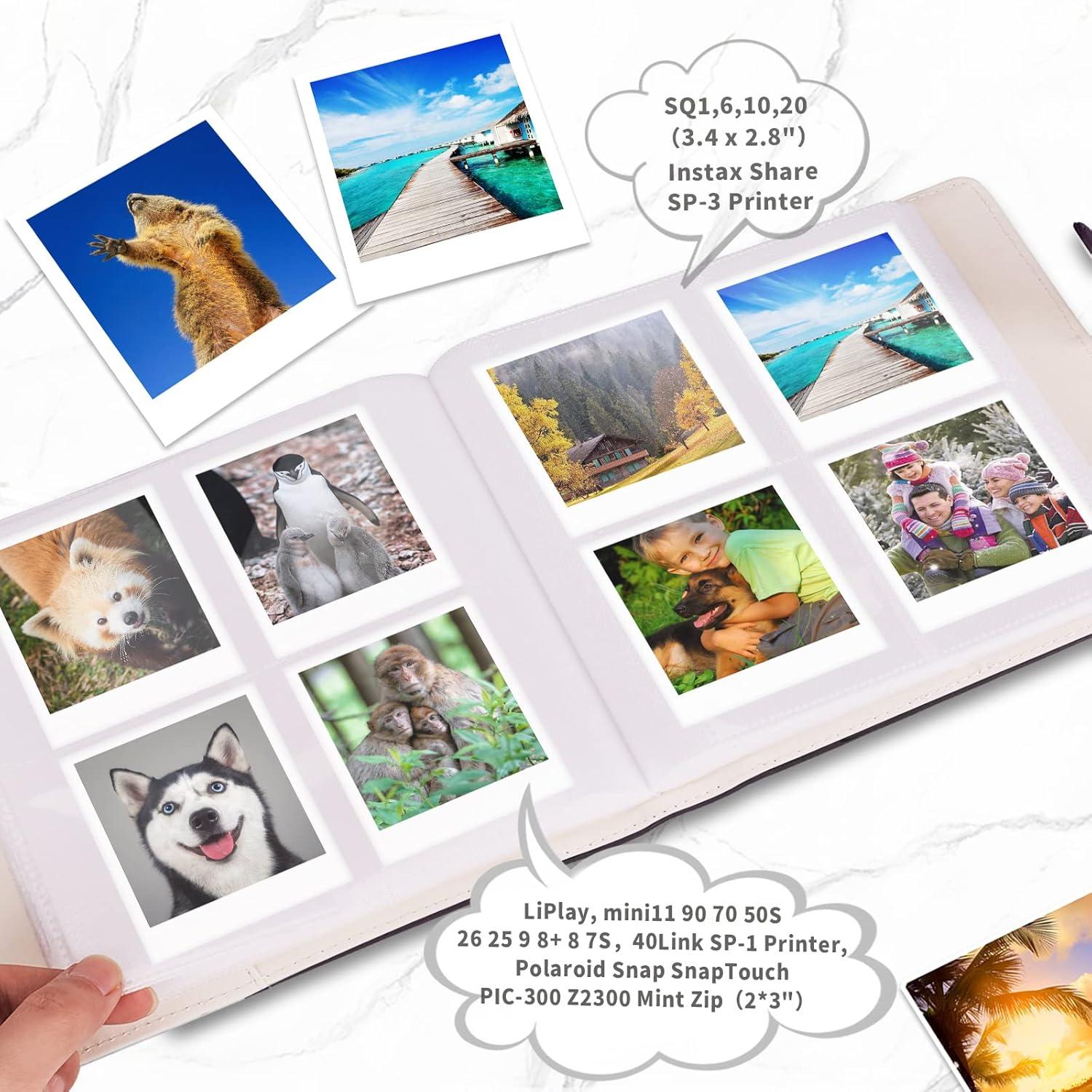 Álbum de Fotos Phetium 256 Bolsillos Negro para Instax y Polaroid