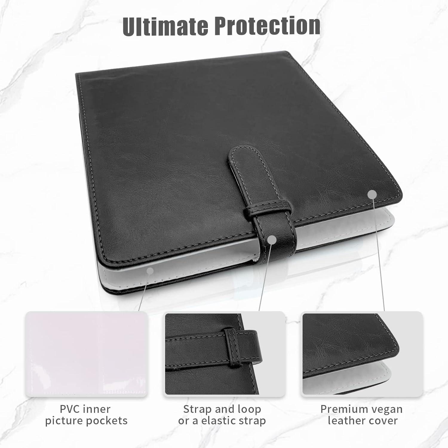 Álbum de Fotos Phetium 256 Bolsillos Negro para Instax y Polaroid