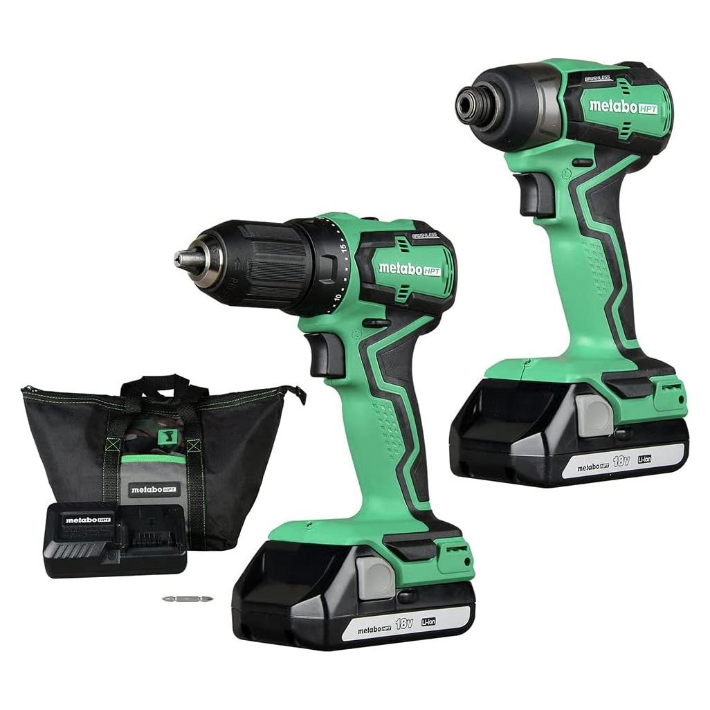 Kit Taladro y Destornillador Inalámbrico Metabo HPT 18V
