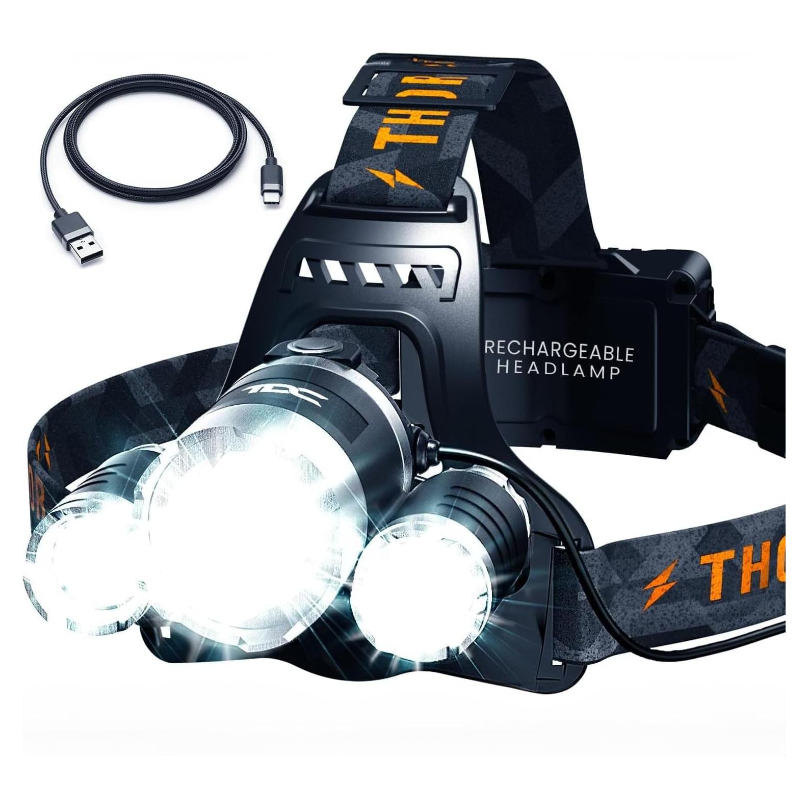 Linterna Frontal TDC-M1 1080 Lúmenes LED Recargable IPX4