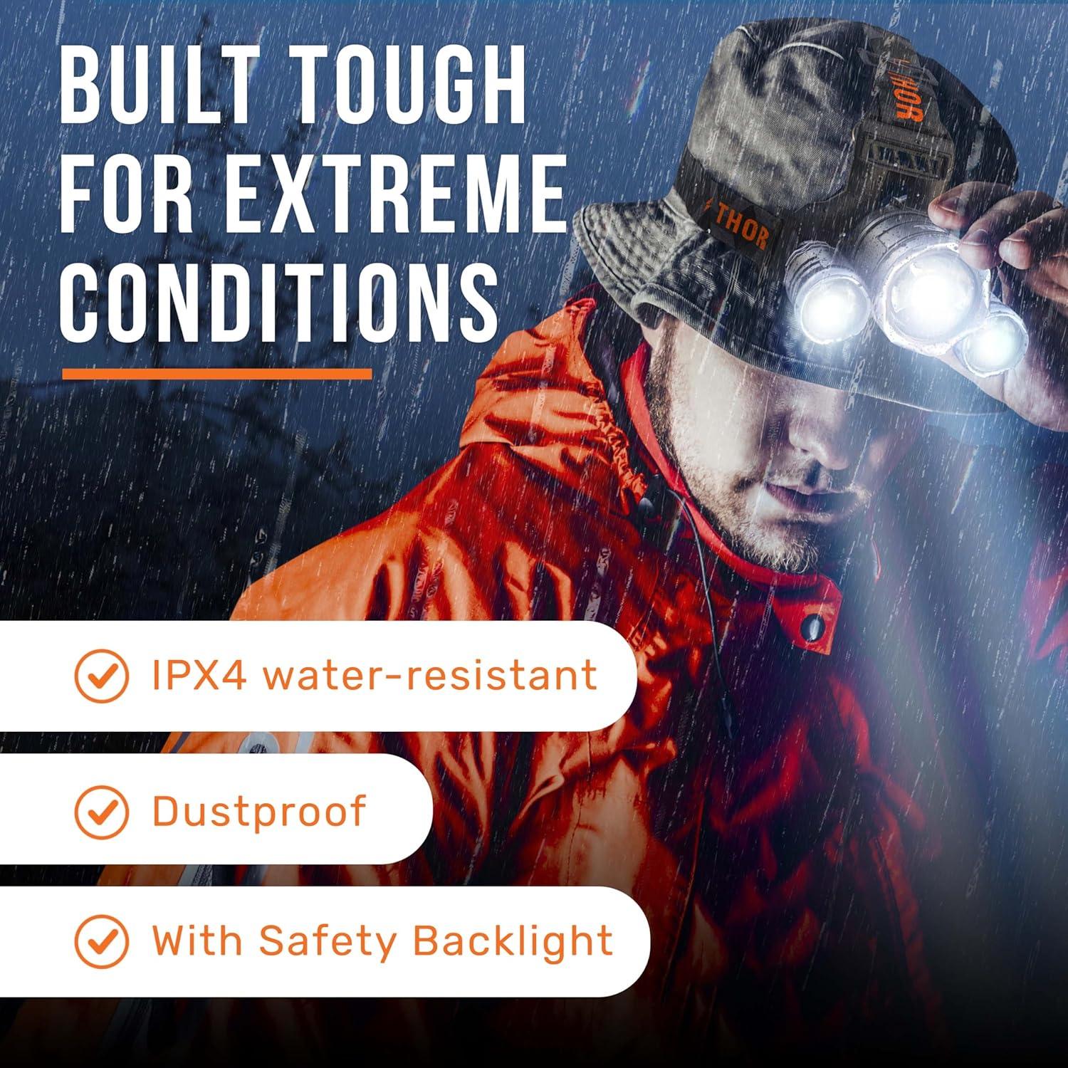 Linterna Frontal TDC-M1 1080 Lúmenes LED Recargable IPX4