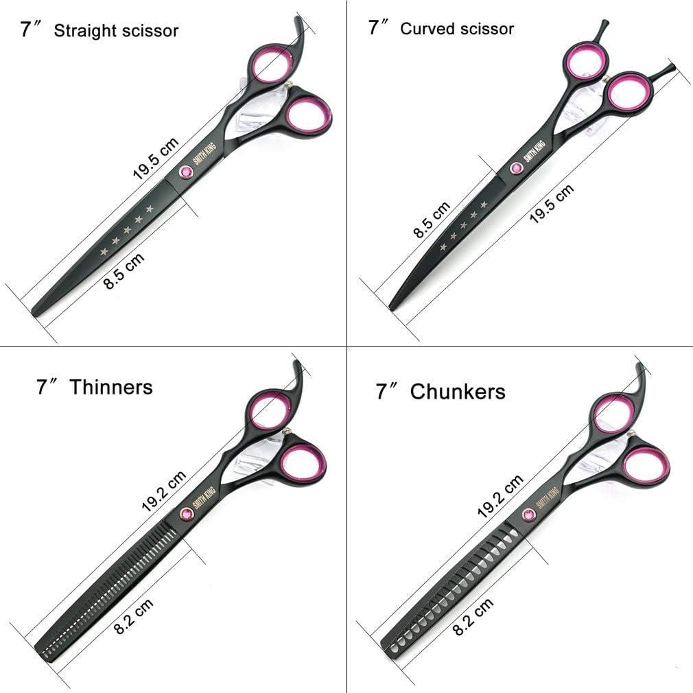 Set de Tijeras de Peluquería Profesional Smith King 4 Piezas