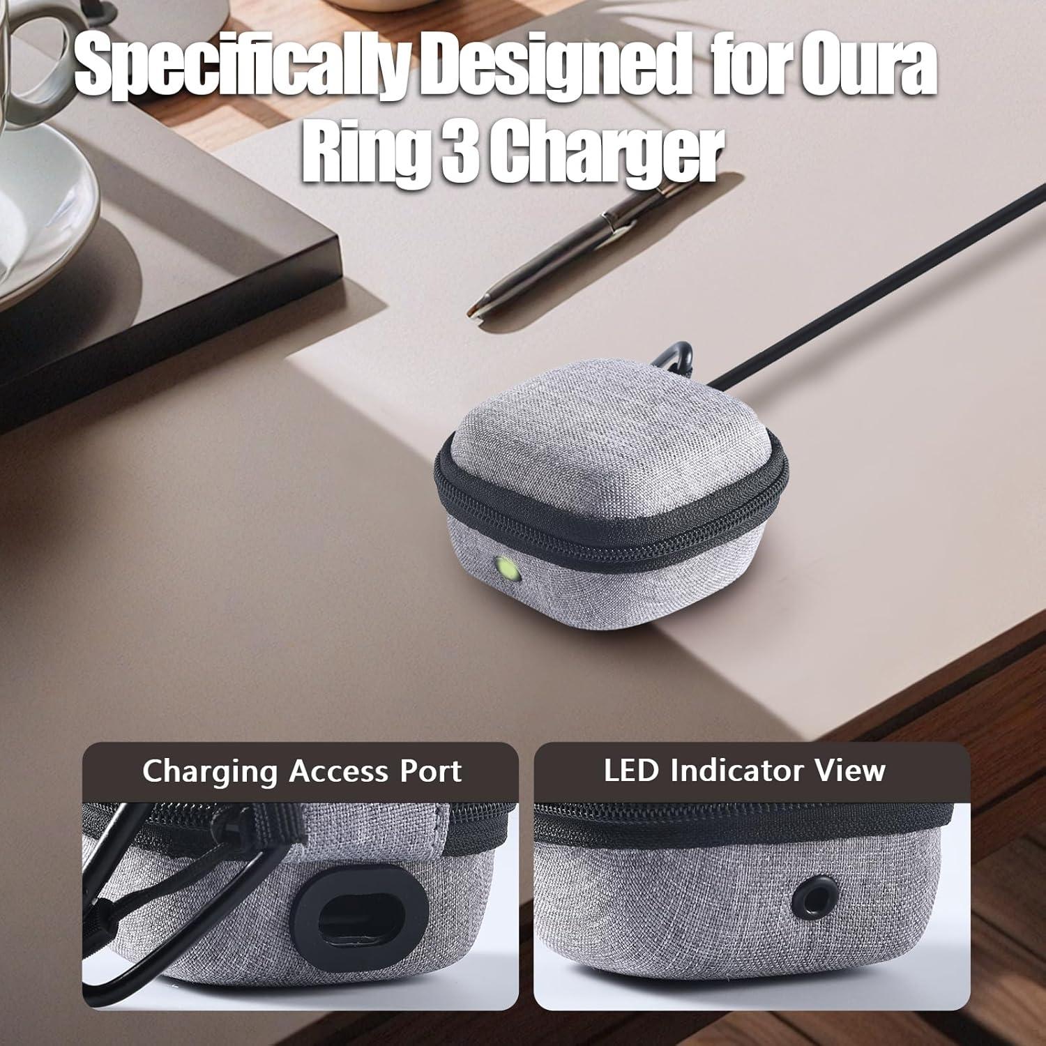 Funda Protectora Oura Ring Gen 3 - Estuche Duro EVA Gris