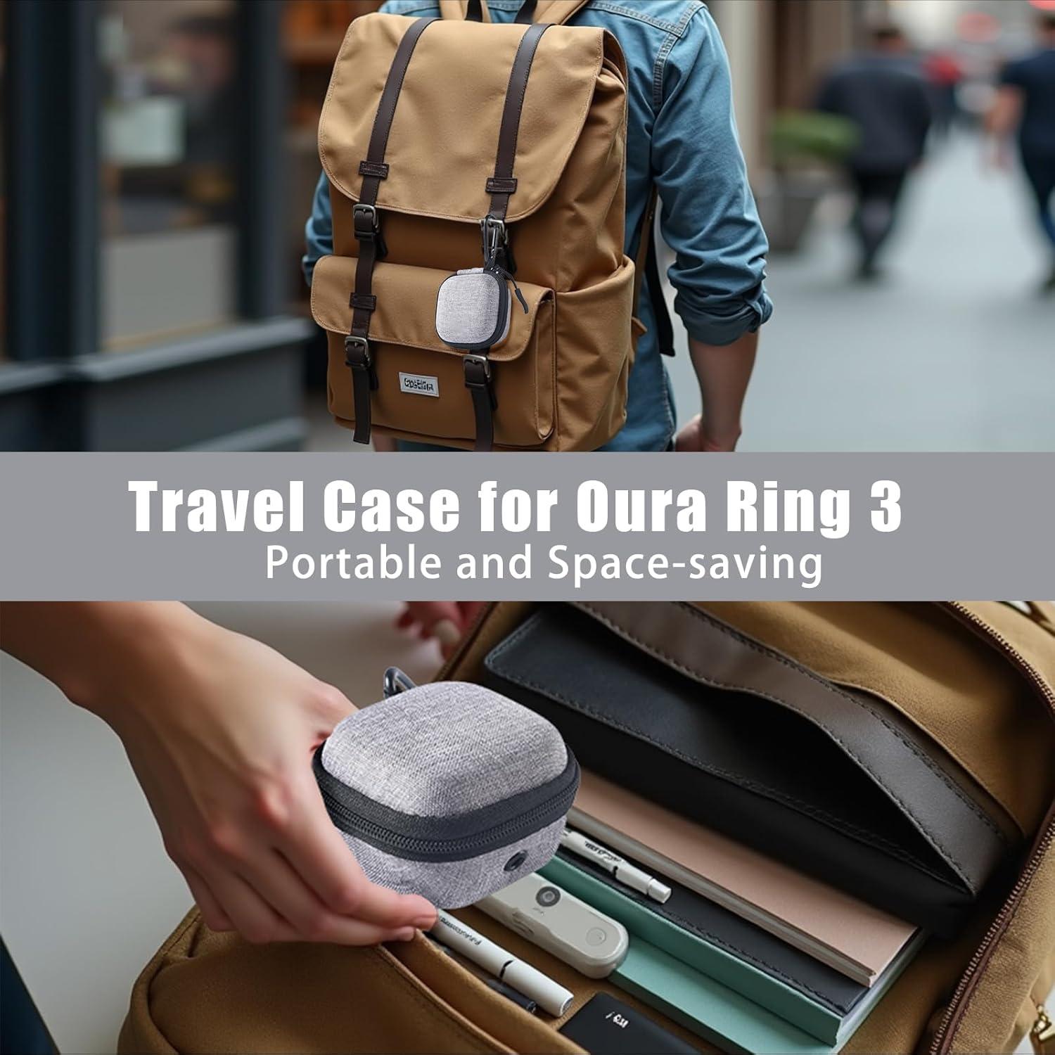 Funda Protectora Oura Ring Gen 3 - Estuche Duro EVA Gris