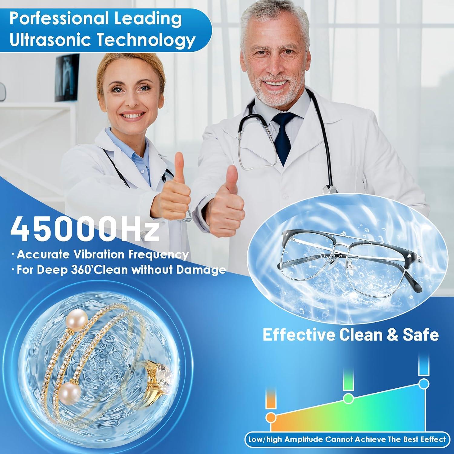 Limpiador Ultrasónico de Joyas GUPOQIGU 600ml Acero Inoxidable