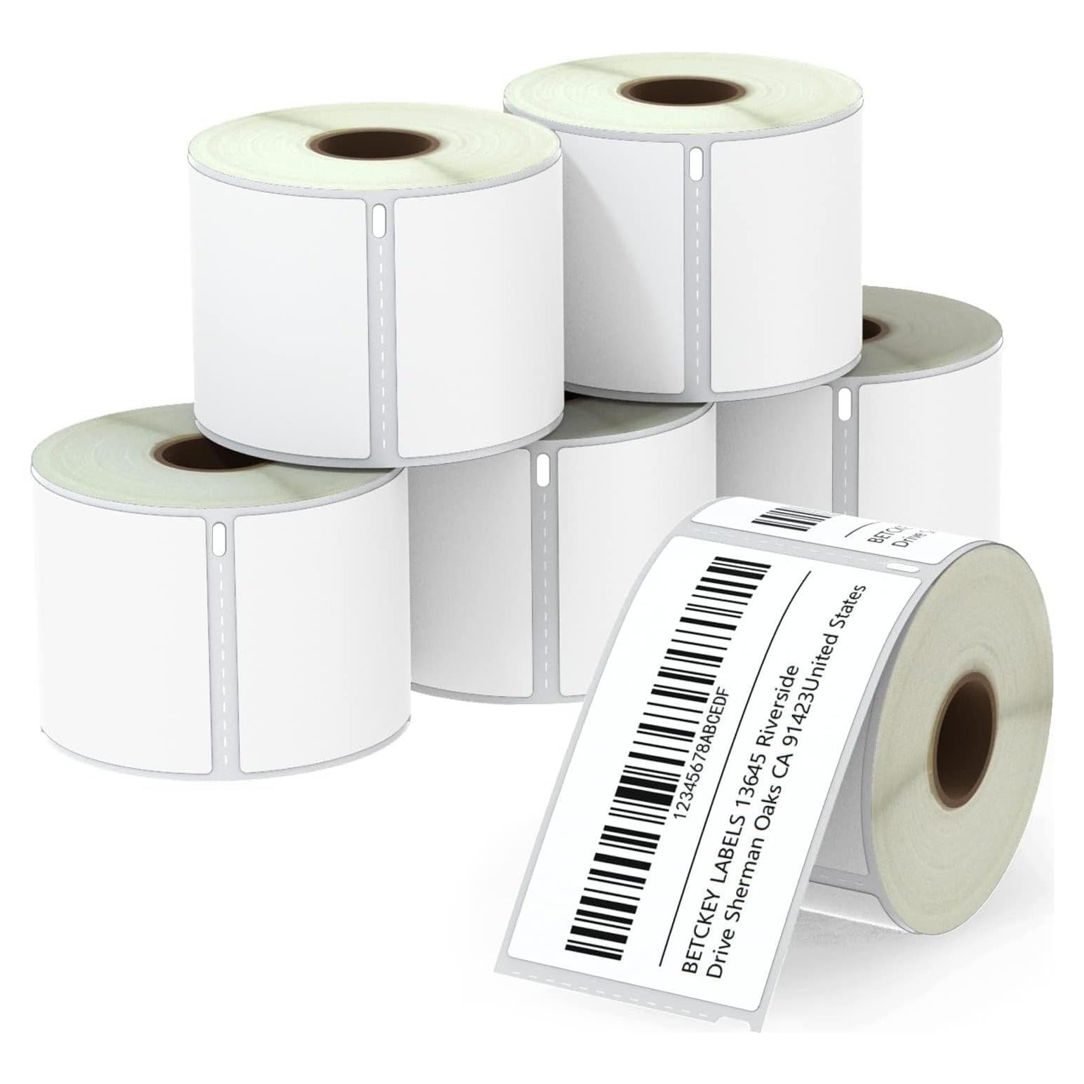 Etiquetas de Envío BETCKEY 59mm x 102mm - 6 Rollos 1800 Etiquetas