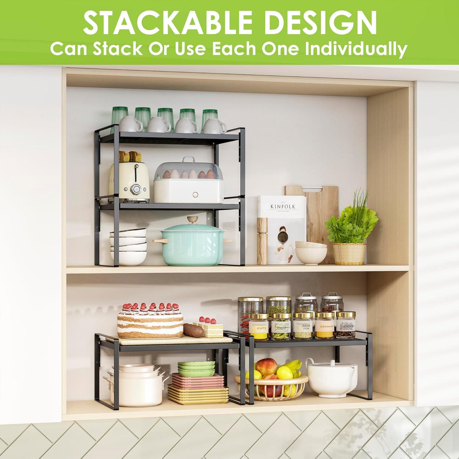 Organizador de Encimera de Cocina Across-Star 2 Niveles Ajustable