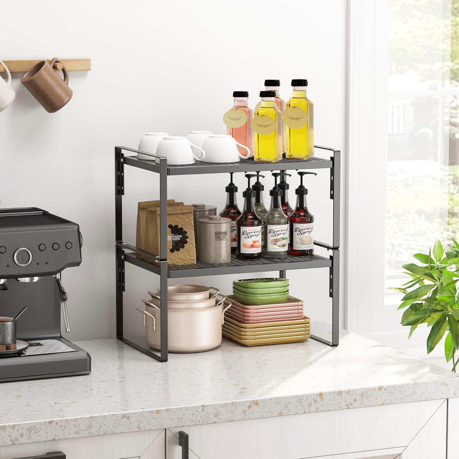 Organizador de Encimera de Cocina Across-Star 2 Niveles Ajustable