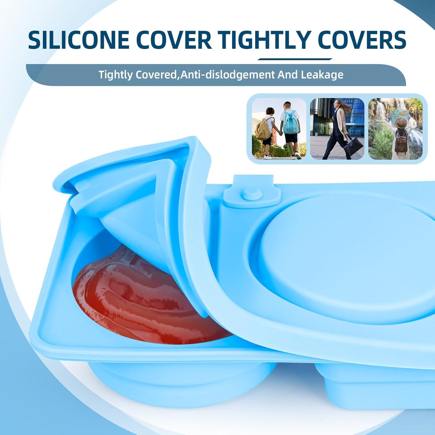 Paquete de 4 Contenedores de Snack de Silicona MiKin