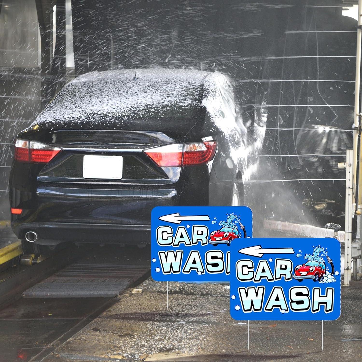 Señales de Jardín Flecha Lavado de Autos Blulu 3 Pcs 40x30 cm