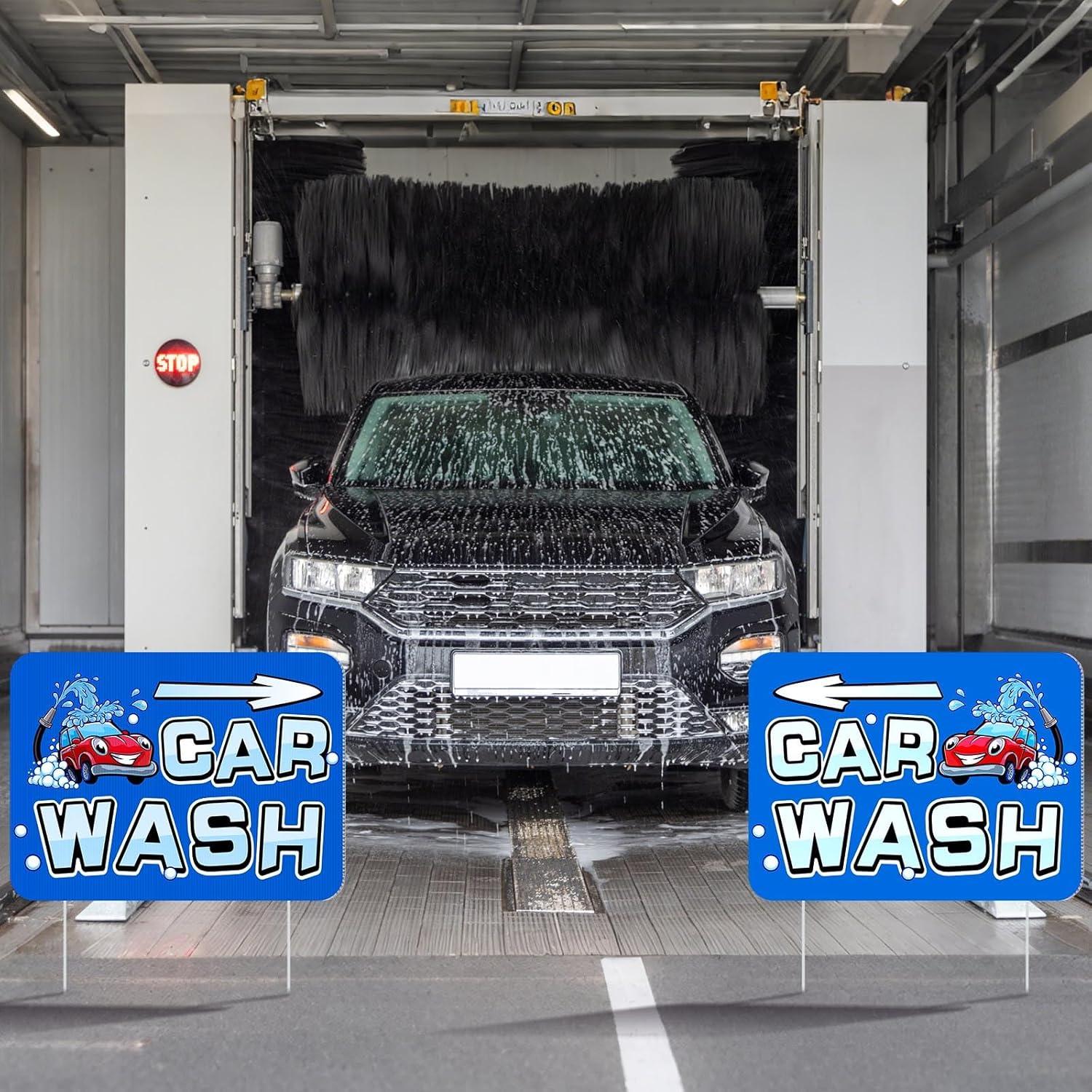 Señales de Jardín Flecha Lavado de Autos Blulu 3 Pcs 40x30 cm