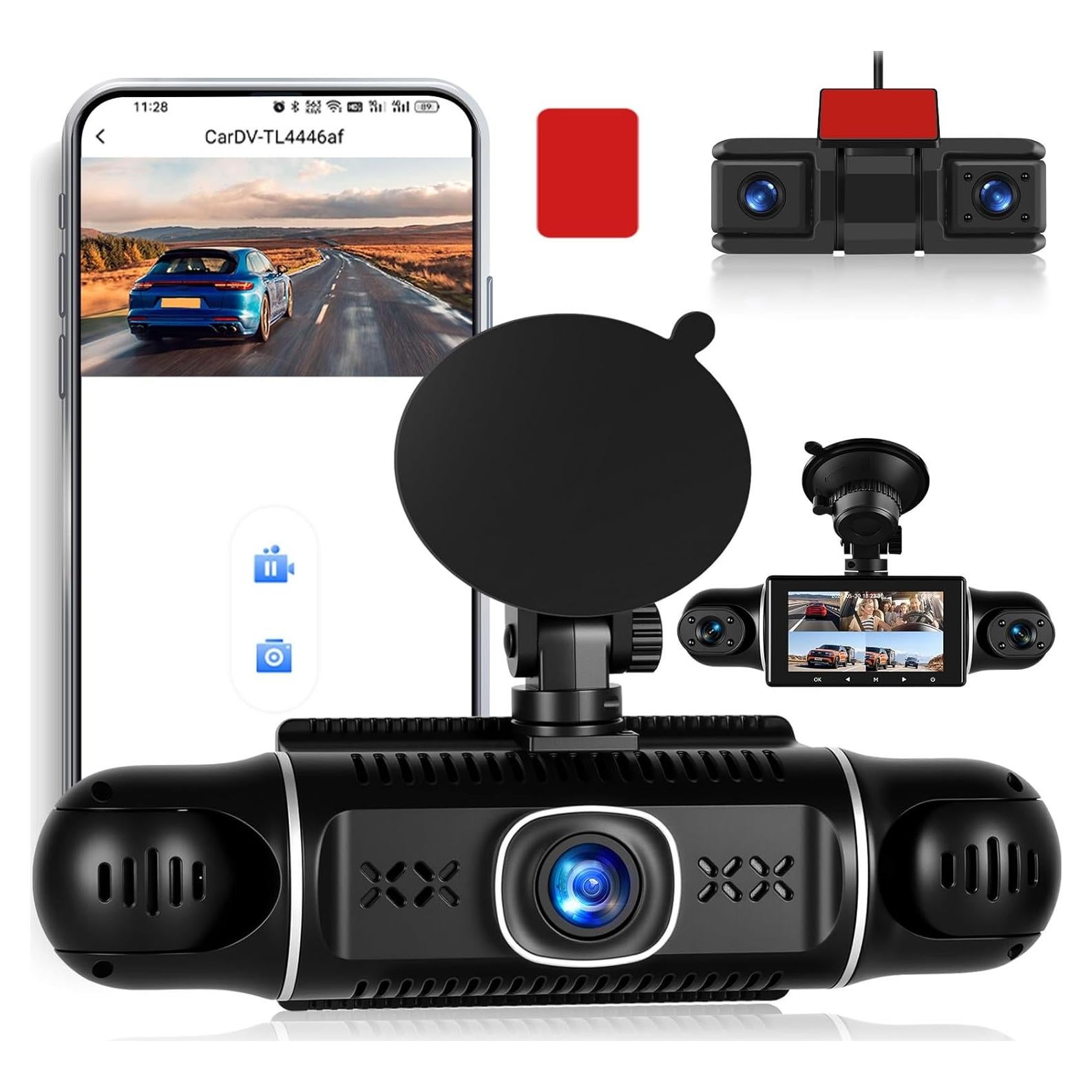 5 Channel Dash Cam Car Camera 360 Degree View for Cars Front and Rear Inside Left Right Baby Car Camera,Built-in WiFi APP Control Night Vision,Loop Recording,G-Sensor,24H Parking Mode Monitor