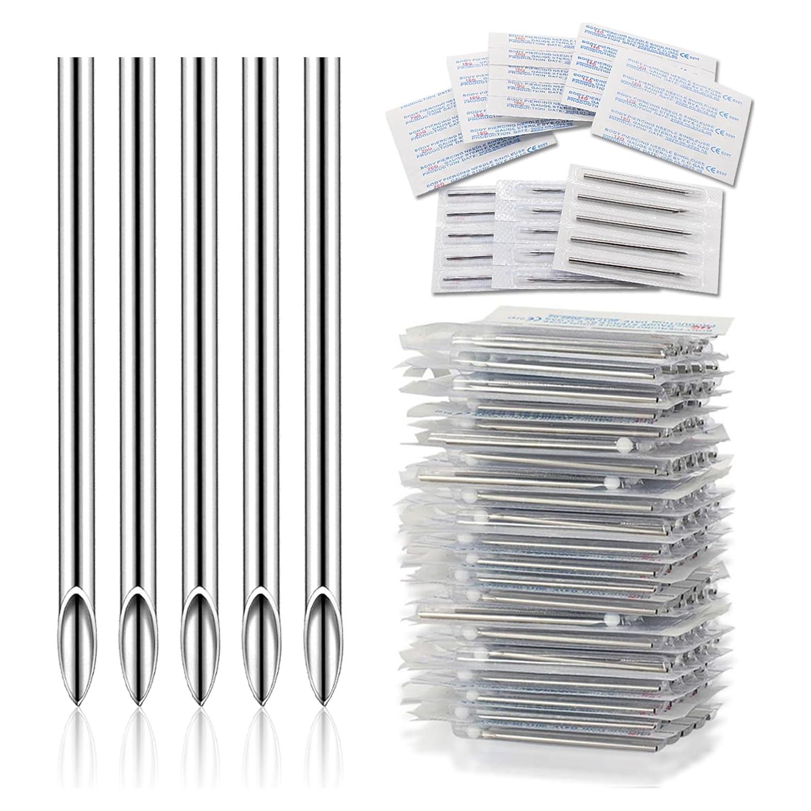 Agujas de Perforación 12G YONGDA - 50pcs Acero Inoxidable 316L