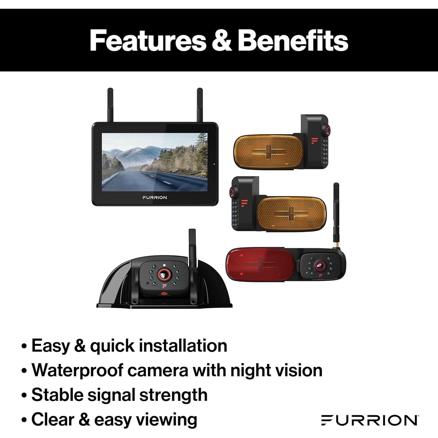 Sistema de Observación Furrion Vision S+ con Monitor 7" y Cámaras