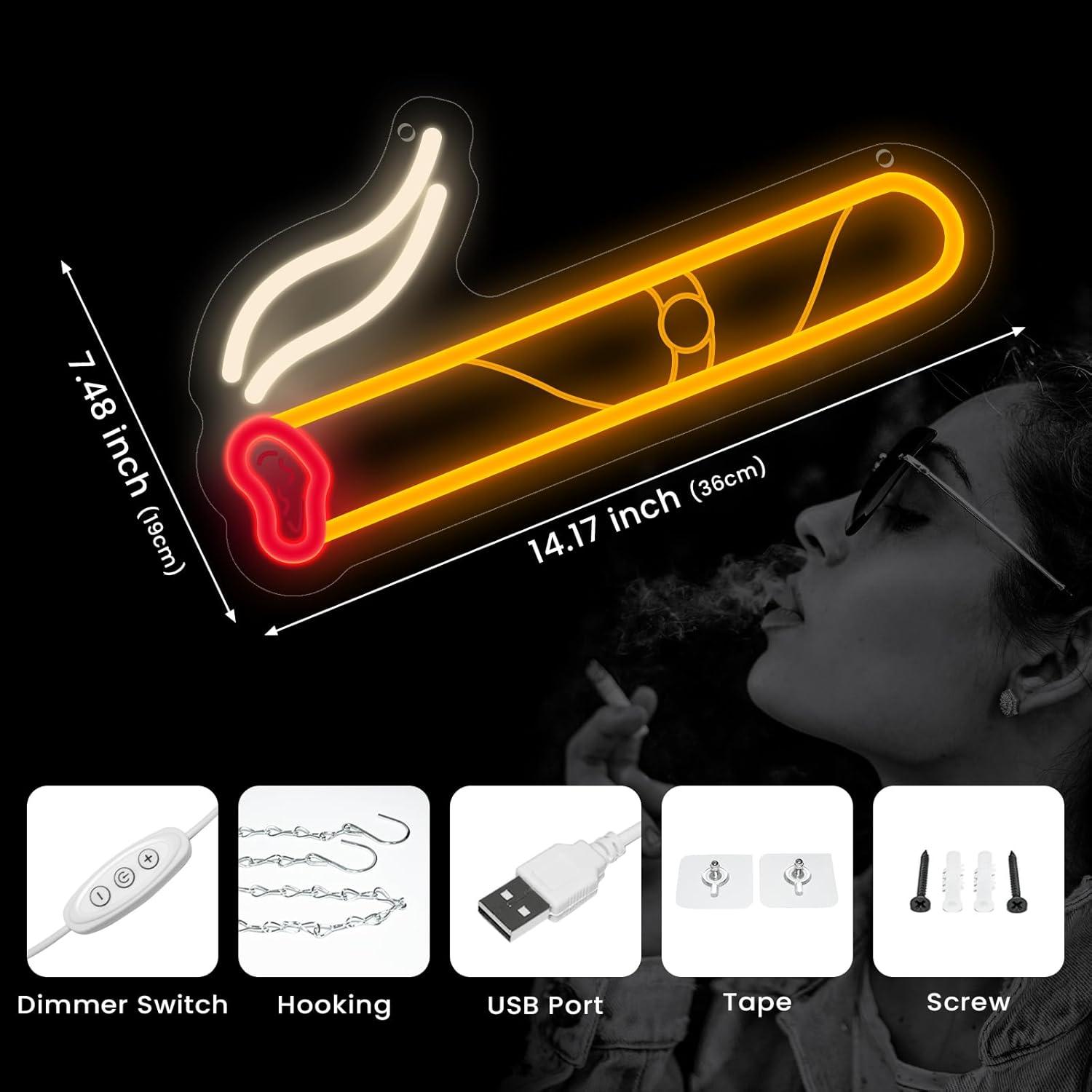 Cartel de Neón LED Marrón BruinBang 35.88x19cm Decoración