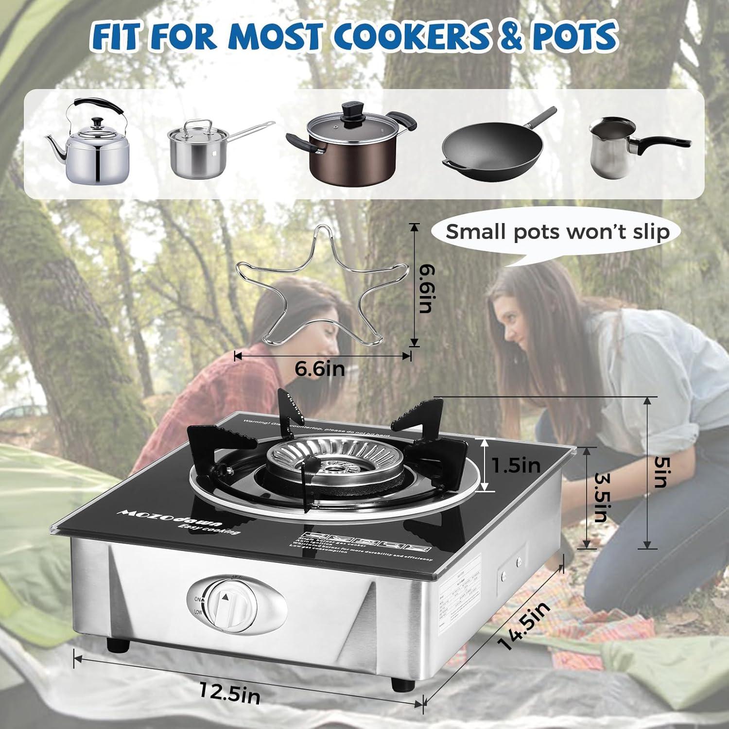 Estufa de Propano Portátil MOZODAWN 15000 BTU con Manguera