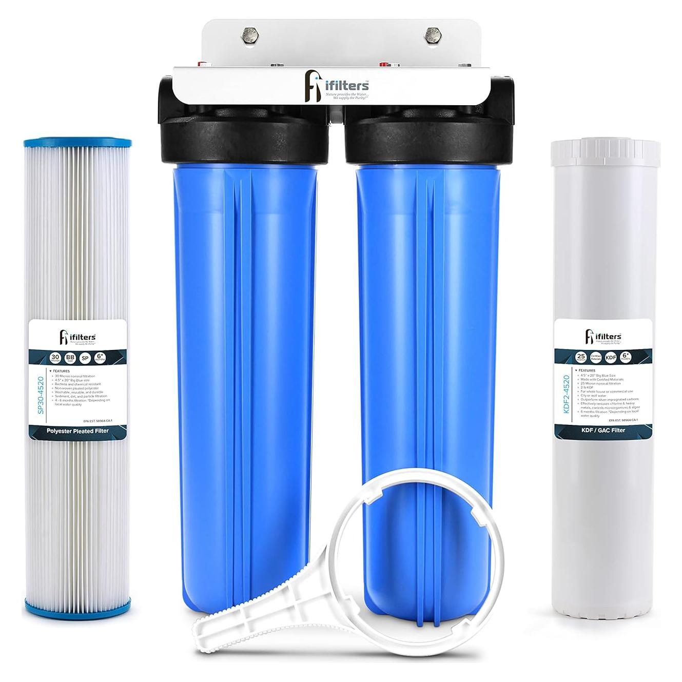 Sistema de Filtración de Agua iFilters 20" 2 Etapas para Hogar