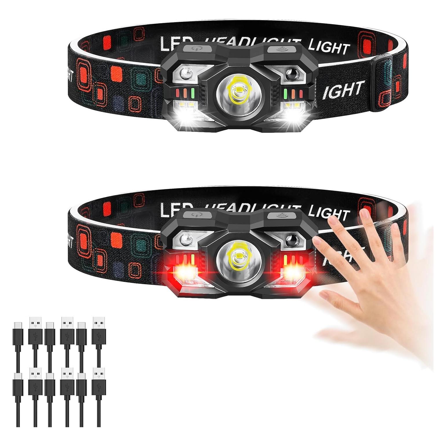 Linterna Frontal LED Recargable Northlet 3000 Lúmenes 2Pack